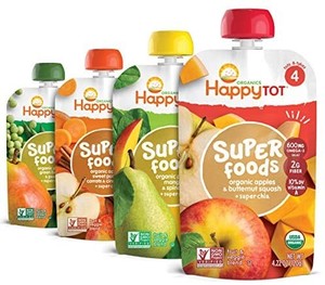 lot 5081 image: Happy Tot Organic Stage 4 Super Foods Variety Pack, 4.22 Oz Pouch, Pack Of 16 Expires February 2022