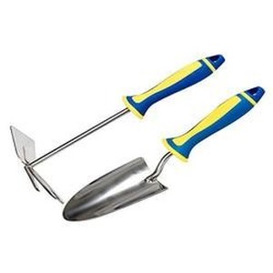 lot 5098 image: Steve&Leif Steve & Leif Garden Tool Set,2 Piece Stainless Steel Heavy Duty Gardening Kit,Plant Hand Trowel,Dual Purpose Hoe,Perfect