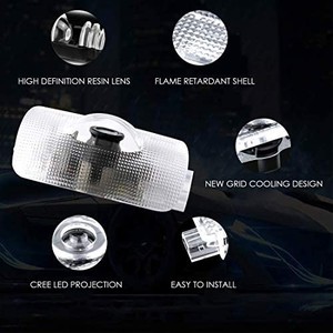 lot 5119 image: 4Pcs LED Car Logo Lights Ghost Light Door Light Projector Welcome Accessories Emblem Lamp For Toyota Camry Series