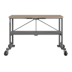 lot 5149 image: Cosco SmartFold Portable Workbench  Folding Utility Table with Locking Casters, 51.4 x 26.5 x 34