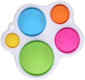 lot 6017 image: Kaaper Simple Dimple Fidget Sensory Toys, Anxiety Stress Relief Bubbles Silicone Flipping Board Teething Baby dimple Toy for Kids Children Adults Handheld Keychain Dimples