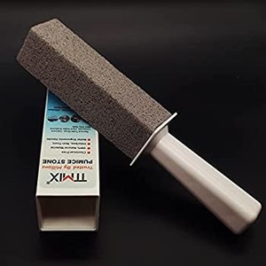 lot 6020 image: Pumice Stone for Toilet Cleaning, Toilet Bowl Cleaner Stain Remover - Pumice Stones with Handle and Holder for Pool Tile Kitchen Bath  BBQ Grill Household Cleaning, Pack of 2