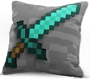 lot 6023 image: Jay Franco Minecraft Decorative Pillow Cover Diamond Sword