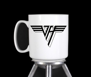 lot 6024 image: Van Halen Fandom Thermal Printed Large White Ceramic Coffee Mug 11oz