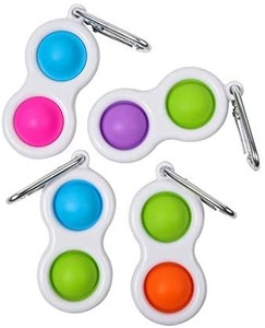 lot 6064 image: TOMOIN Portable Dimpled Simple Decompression Toys Mini Anxiety Autism Early Educational Brain Development Toy 2 Pack