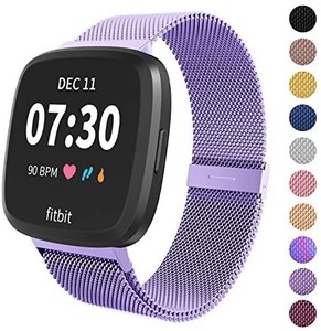 lot 6094 image: Limque Magnetic Bands Compatible with Fitbit Versa  Versa 2  Versa Lite  SE, Adjustable Replacement Bracelet for Fitbit Versa Smartwatch, Multicolor LARGE