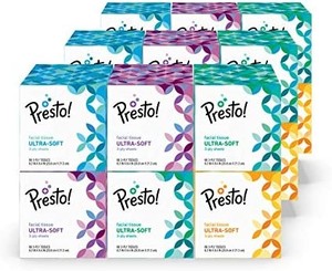 lot 7926 image: Amazon Brand - Presto Ultra-Soft Facial Tissues (18 Cube Boxes