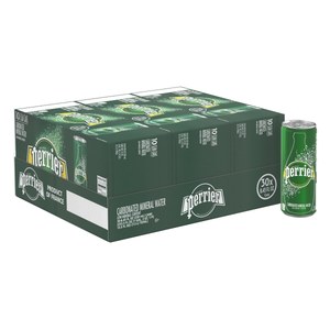 lot 8005 image: Perrier Carbonated Mineral Water, 8.45 fl oz. Slim Cans (30 Count)
