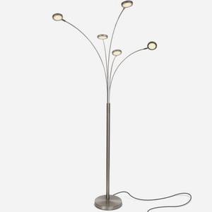 lot 8014 image: Brightech Orion 5 Floor Lamp, Size One Size - Metallic