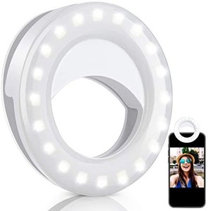 lot 8095 image: Led Selfie Ring Flash For Phones Iphone Samsung Motorola Works On The Battery