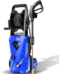 lot 30883 image: WHOLESUN 3000PSI Electric Pressure Washer 2.4GPM Power Washer 1600W High Pressure Cleaner Machine with 4 Nozzles Foam Cannon,Best for Cleaning Homes, Cars, Driveways, Patios (Blue)
