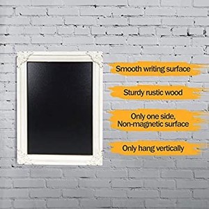 lot 30884 image: NIKKY HOME Decorative Chalk Board Farmhouse Kitchen Chalkboard Wall Sign Framed Hanging Display Non-Porous Easy to Clean 16 x 12 Rustic Blackboard for Weddings, Birthdays, Restaurant, Menu