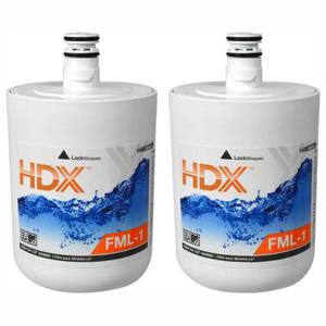 lot 30890 image: HDX FML-1 Premium Refrigerator Water Filter Replacement Fits LG LT500P (2-Pack)