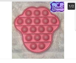 lot 30891 image: Fidget Toy Push Pop- Pink Paw Print