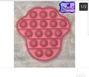 lot 30895 image: Fidget Toy Push Pop- BLUE Paw Print
