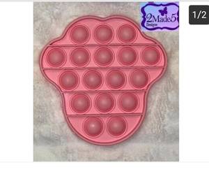 lot 30904 image: Fidget Toy Push Pop- Pink Paw Print