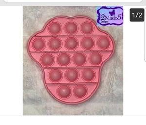lot 30906 image: Fidget Toy Push Pop- BLUE Paw Print