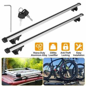 lot 30918 image: 48 and 55 Car Crossbar Universal Roof Racks, Aluminum Alloy, Anti-theft