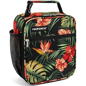 lot 30943 image: MAZFORCE Sturdy and Roomy Adult Insulated Lunch Bag to Seize Your Day (Tropical - California Designed Lunch Bags for Men, Adults, Women)