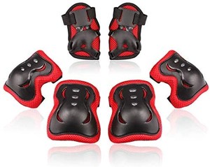 lot 30945 image: KidsYouth Knee Pad Elbow Pads Guards Protective Gear Set for Roller Skates Cycling BMX Bike Skateboard Inline Skatings Scooter Riding Sports Size Small (3-6years)