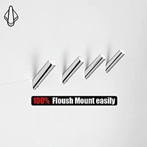 lot 30948 image: JQK Wall Hooks Chrome, 304 Stainless Steel Coat Hooks Wall Mounted for Robe Hat Clothes Hanger Towels, Polished Chrome 4 Pack, RH110-CH-P4