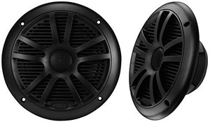 lot 30960 image: BOSS Audio Systems MR6B 180 Watt Per Pair, 6.5 Inch , Full Range, 2 Way Weatherproof Marine Speakers Sold in Pairs, BLACK
