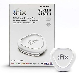 lot 30992 image: TVFix Wireless TV Caster - Mirror Screen to TV  Mirror TV Screen 4K HDMI Dongle  Portable WiFi Streaming Stick  Streaming Devices and Mirroring Screen Sticks  1080p TV Mirroring Device