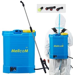 lot 39995 image: MELLCOM 4 Gallon Battery Powered Backpack Sprayer
