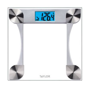 lot 23106 image: Taylor 440 lb Digital Glass Scale with Weight Tracking
