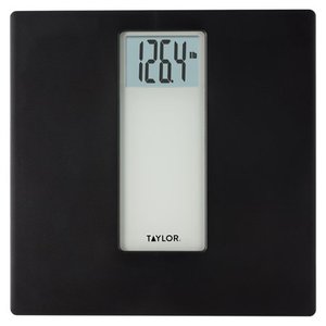 lot 23110 image: Taylor Digital 400LB Capacity BlackGrey Bathroom Scale