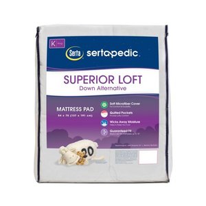lot 23119 image: Sertapedic Superior Loft Down Alternative Mattress Pad, King