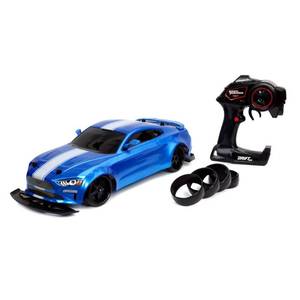 lot 23129 image: Fast & Furious Elite Drift RC Jakobs Ford Mustang GT Remote Control Vehicle 110 Scale- Blue