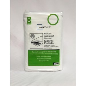 lot 23135 image: Mainstays Zippered NexGen Waterproof Allergy Relief Mattress Protector, Queen 3pkg