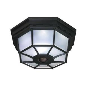 lot 23161 image: Heathco HZ-4300-BK 4 Bulb 25 W Black Candelabra DualBrite� Ceiling Lite