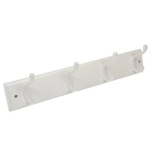 lot 23170 image: Mainstays 4-Hook 27 In. Hook Board With 30 Lb Holding Capacity, White