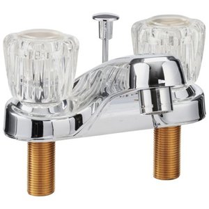 lot 23177 image: Peerless Choice Centerset Two Handle Bathroom Faucet in Chrome P299621LF-ECO-W