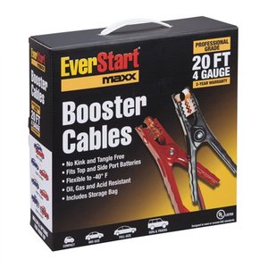 lot 23254 image: Everstart 20 Foot 4 Gauge, Automotive Booster Cables, Jumper Cables