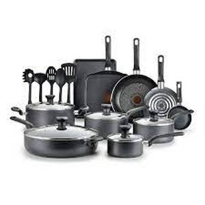 lot 23152 image: T-fal Easy Care Thermospot 20-Piece Nonstick Cookware Set - B087SKDW - Grey