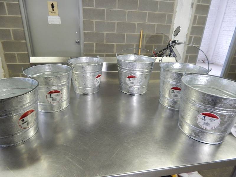 lot 2135 image: Lot of Binkmann Galvanized Buckets