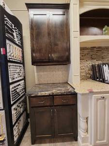 lot 24705 image: 2 Piece Cabinet Display Unit - Backsplash NOT included - Contents NOT included&nbsp