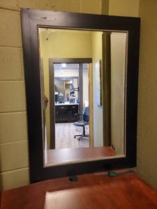 lot 24749 image: Black Decorative Entry Mirror