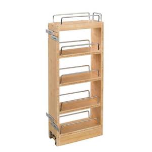 lot 24774 image: Rev-A-Shelf - Pull Out Wood Base Kitchen Cabinet Organizer