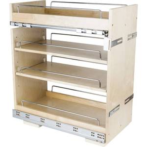 lot 24775 image: Hardware Resources BPO2-11SC 15 Inch Base Cabinet Pull Out Shelves with Conceale