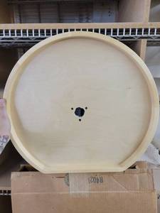 lot 24777 image: Wooden Lazy Susan Tray