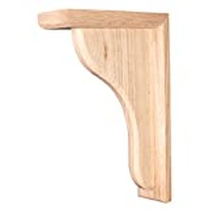 lot 24802 image: Lot of 5 Traditional 7.5 in. Wood Bar Bracket Corbel (Rubberwood)