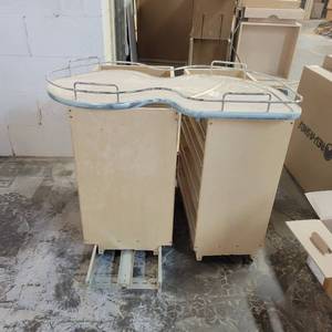lot 24805 image: (2) Kitchen Cabinet Organizers & Accent Food Tray
