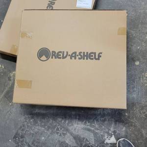 lot 24806 image: Rev-A-Shelf 4Wut-3 4Wut Series 24 Wide Trimmable Utility Tray - Natural Wood