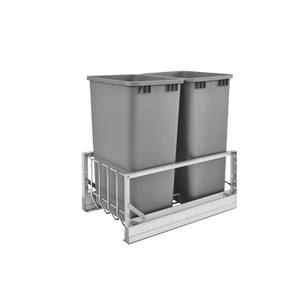 lot 24816 image: Rev-A-Shelf 22.94 Double Pull out Trash Can