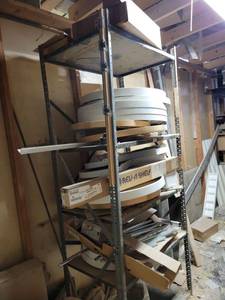 lot 36663 image: Mega Lot of Lazy Suzy Trays - Shelf Included