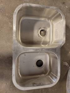 lot 36688 image: Double Sided Stainless Steel Sink